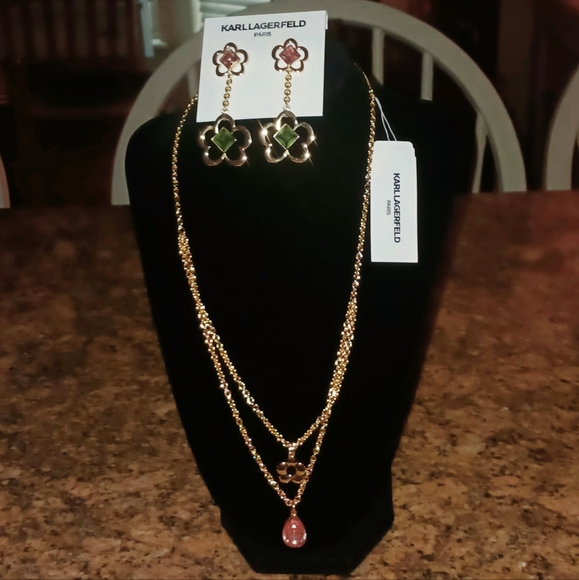 Karl Lagerfeld NWT Necklace And Earrings (45) - Picture 11 of 11